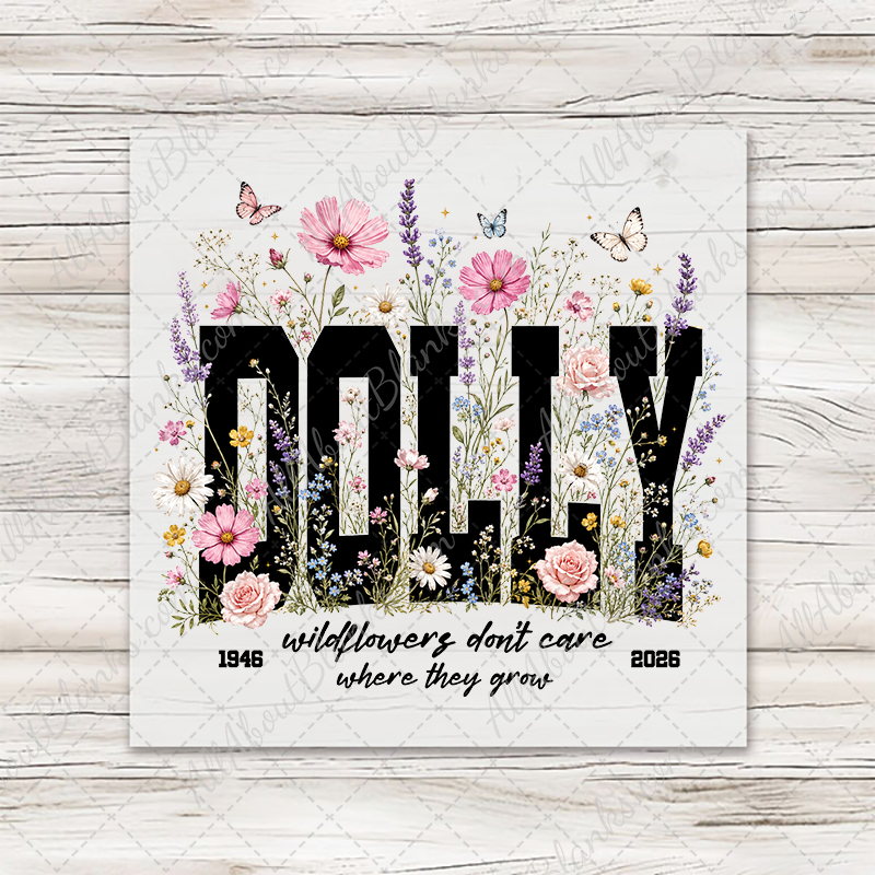 Dolly Wildflowers Transfer - T-SHIRT SIZE