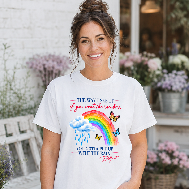 Dolly Rainbow Quote Transfer - T-SHIRT SIZE