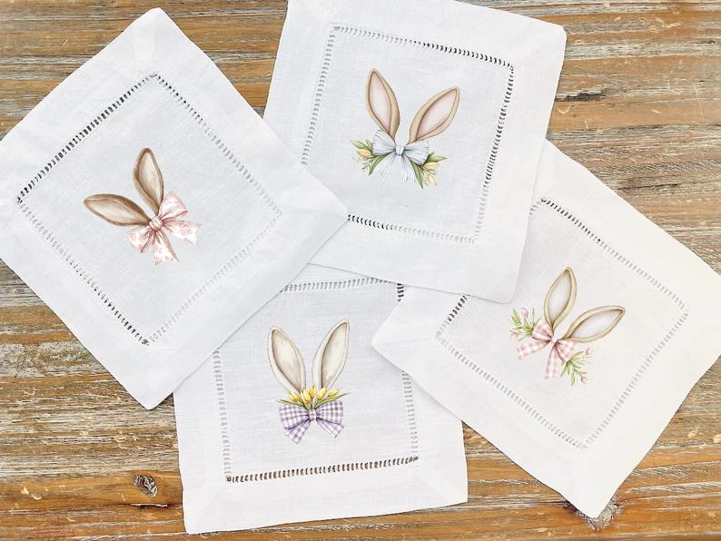 Easter Bunny Ears - COCKTAIL NAPKIN SIZE