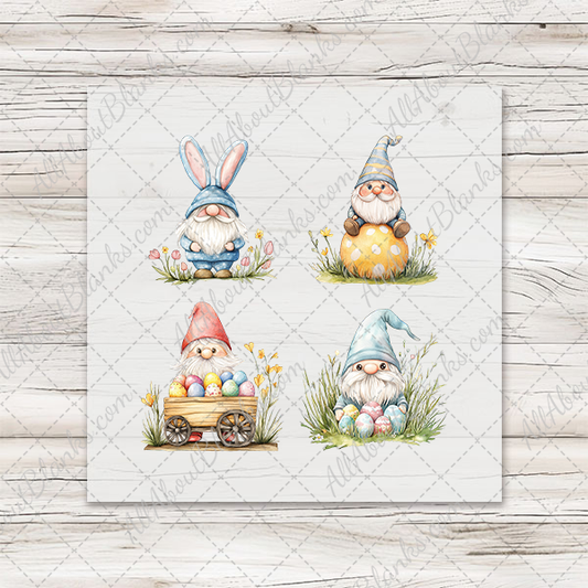 Easter Gnomes - COCKTAIL NAPKIN SIZE