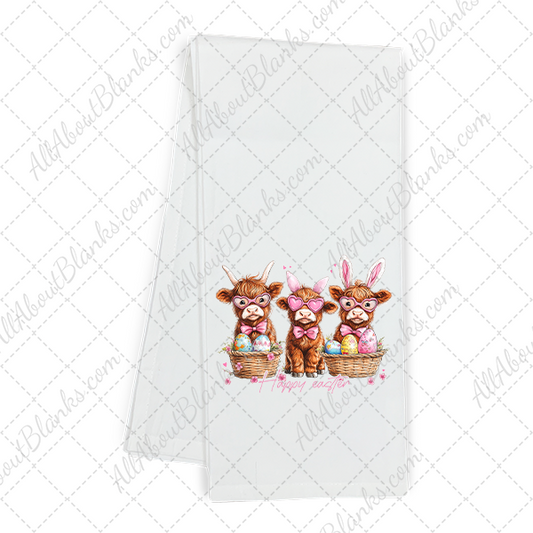 Easter Highland Cows Trio Transfer