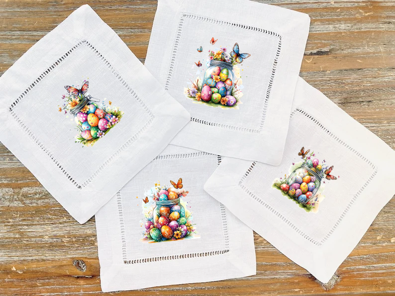 Easter Mason Jars - COCKTAIL NAPKIN SIZE