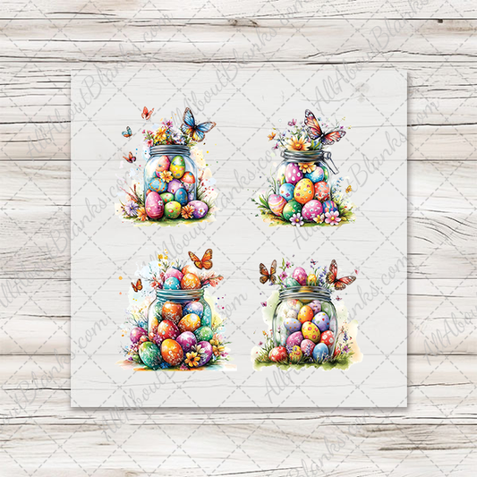 Easter Mason Jars - COCKTAIL NAPKIN SIZE