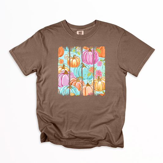 Fall Pumpkins Brushstroke Transfer - T-SHIRT SIZE