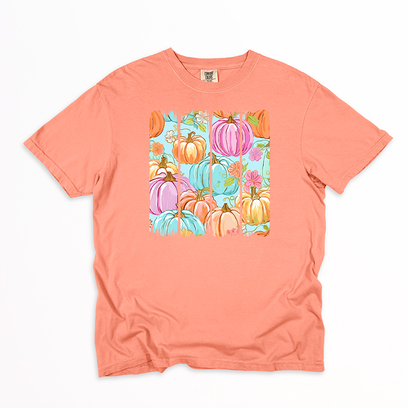 Fall Pumpkins Brushstroke Transfer