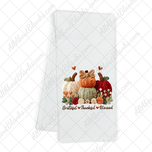 Faux Yarn Stacked Pumpkin Wobble Transfer