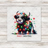 Festive Highland Cow Transfer - T-SHIRT SIZE