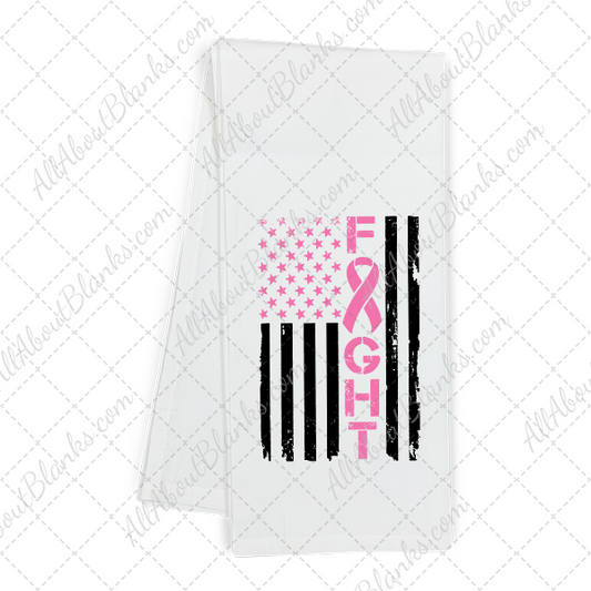 Fight Breast Cancer Vertical Flag Transfer