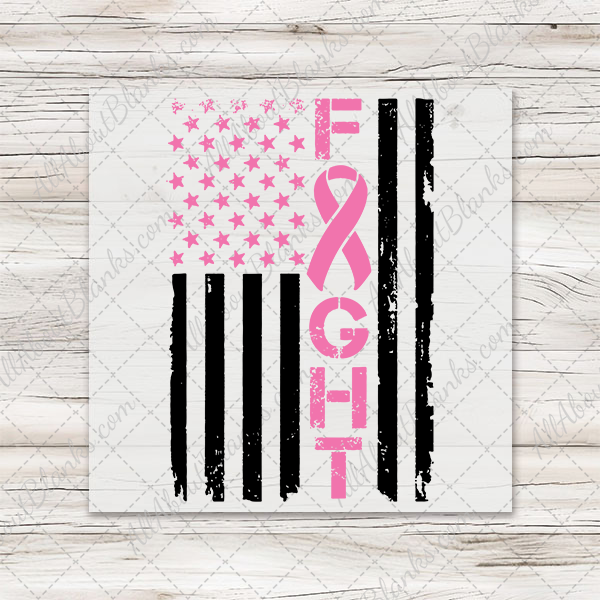 Fight Breast Cancer Vertical Flag Transfer