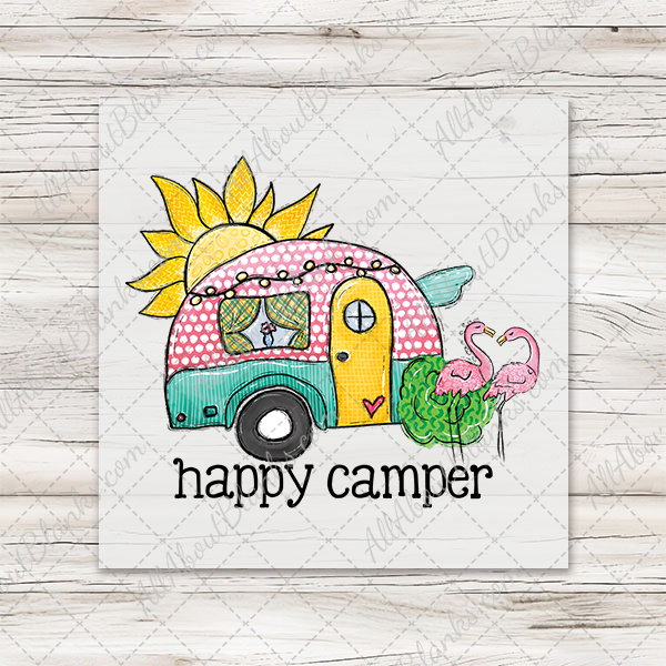 Flamingo Happy Camper Transfer