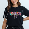 Floral Nurse Coquette Transfer - T-SHIRT SIZE