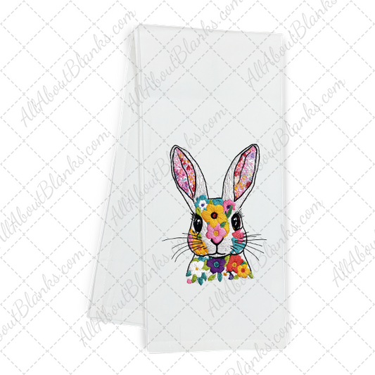 Floral Embroidery Bunny Transfer