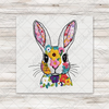 Floral Embroidery Bunny Transfer