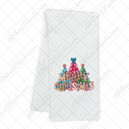 Funky Marquee Christmas Trees Transfer