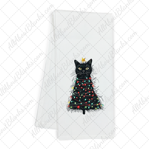 Funny Black Cat Christmas Transfer