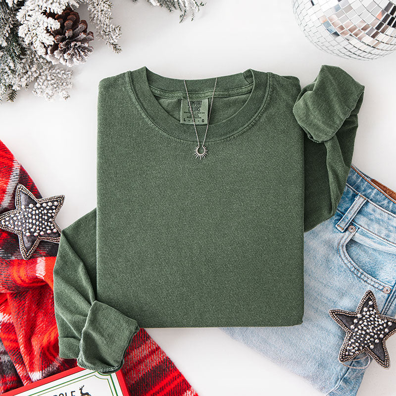 Comfort Colors Long-Sleeve Tee - Christmas Colors