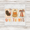 Give Thanks Coquette Frames Trio Transfer