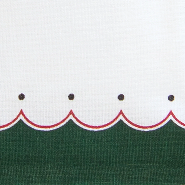 Printed Christmas Scallop Border Towel