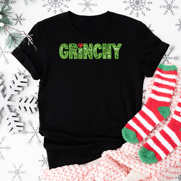 Grinchy Glitter Transfer - T-SHIRT SIZE