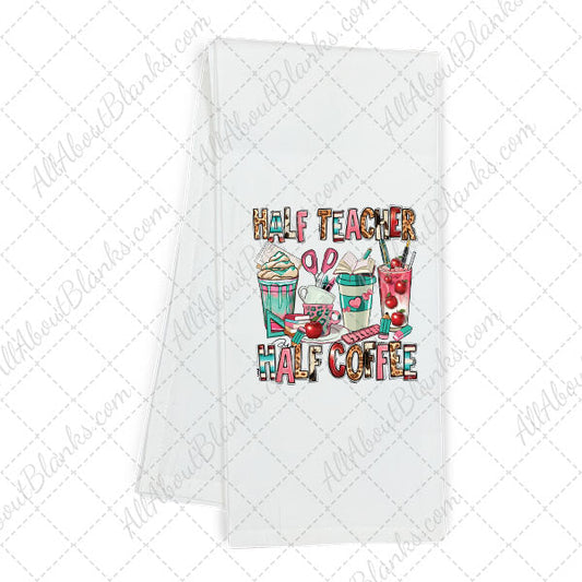 Half Teacher Half Coffee Transfer