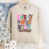 Happy New Years Retro Collage T-Shirt Transfer