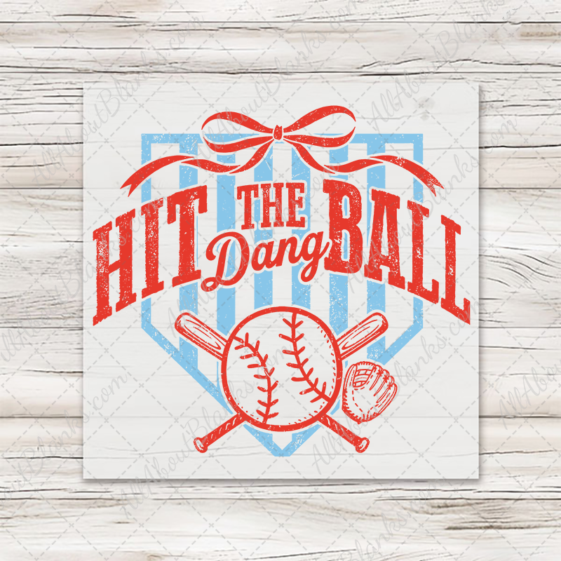 Hit The Dang Ball Baseball Transfer