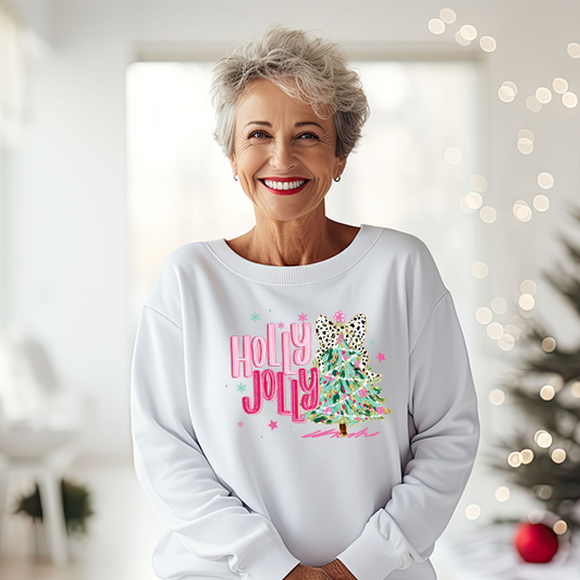 Holly Jolly Coquette Christmas Transfer - T-SHIRT SIZE