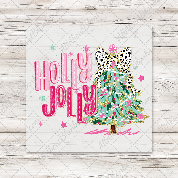 Holly Jolly Coquette Christmas Transfer - T-SHIRT SIZE