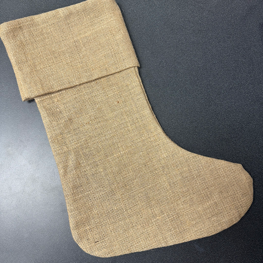 Burlap Christmas Stocking