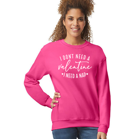 I Need A Nap Valentine DTF Transfer - T-SHIRT SIZE