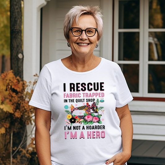 I Rescue Fabric Hero Transfer - T-SHIRT SIZE