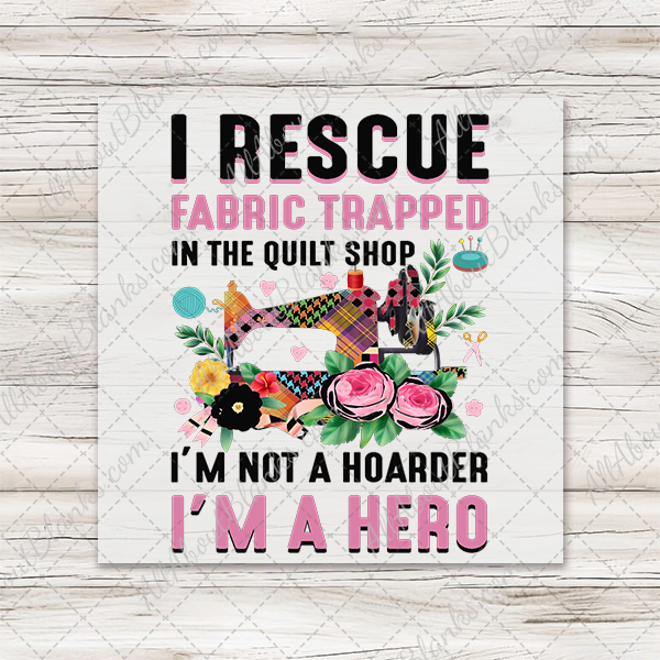 I Rescue Fabric Hero Transfer - T-SHIRT SIZE