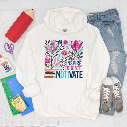 Inspire Educate Motivate Teacher T-Shirt Transfer