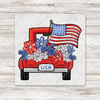 July 4th Back of Red Truck Transfer - T-SHIRT SIZE