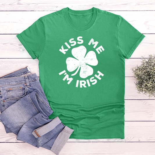Kiss Me I'm Irish DTF Transfer - T-SHIRT SIZE
