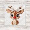 Latch Hook Reindeer Girl Transfer