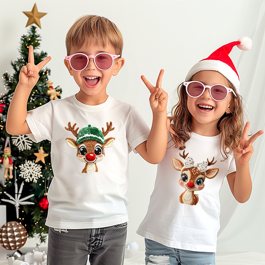 Latch Hook Reindeer Girl Transfer