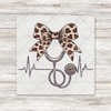 Leopard Nurse Coquette Transfer - T-SHIRT SIZE
