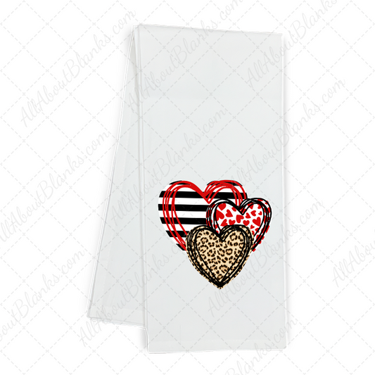 Leopard & Stripes Hearts Trio Transfer