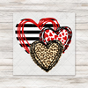 Leopard & Stripes Hearts Trio T-Shirt Transfer