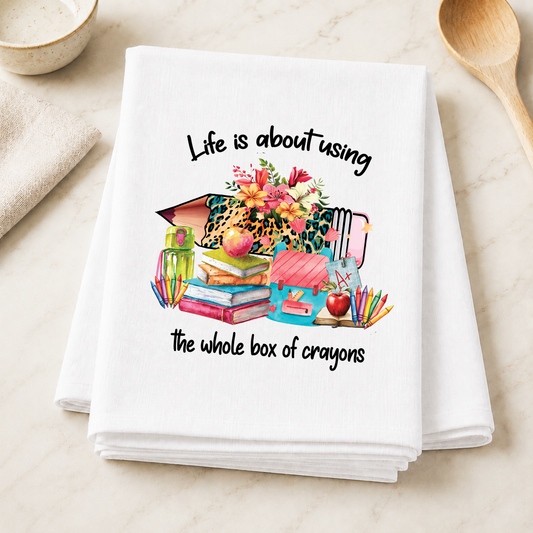 Life Is About Using Crayons Transfer