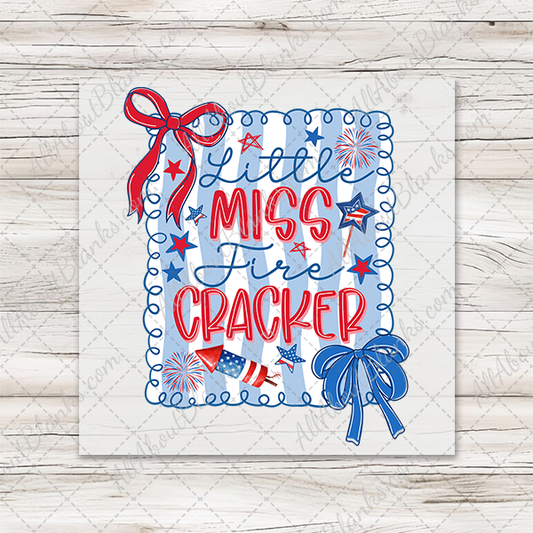 Little Miss Firecracker Transfer