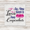 Love And Cupcakes DTF Transfer