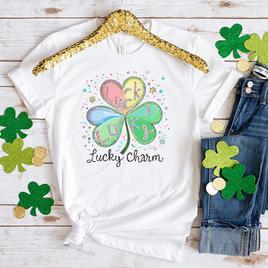 Lucky Charm Watercolor Transfer - T-SHIRT SIZE