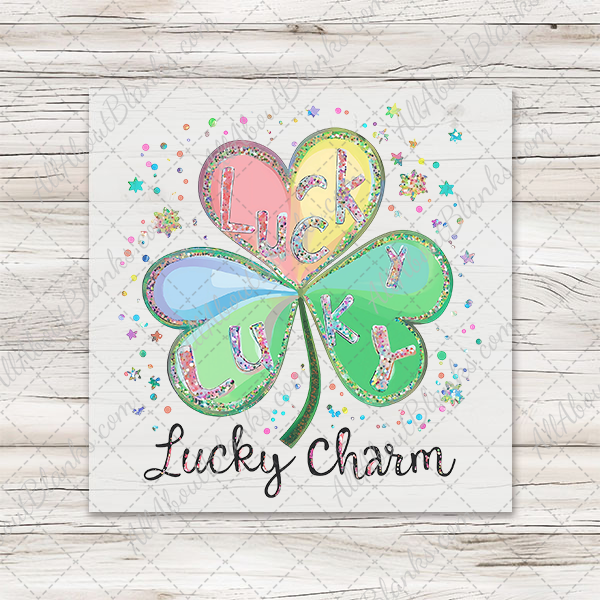 Lucky Charm Watercolor Transfer - T-SHIRT SIZE