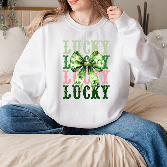 Lucky Coquette Bow DTF Transfer - T-SHIRT SIZE