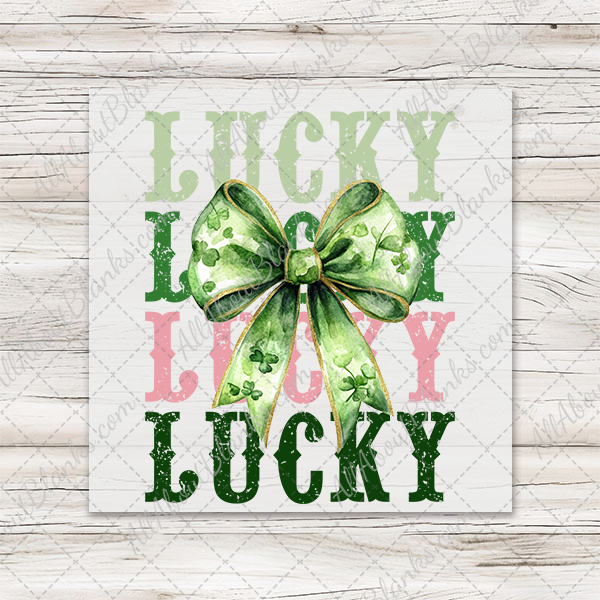 Lucky Coquette Bow DTF Transfer - T-SHIRT SIZE