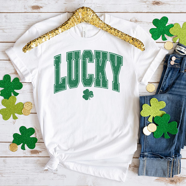 Varsity Lucky DTF Transfer - T-SHIRT SIZE