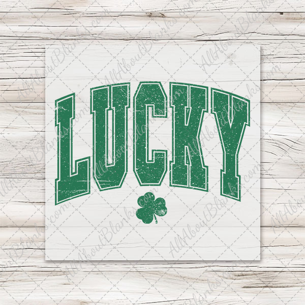 Varsity Lucky DTF Transfer - T-SHIRT SIZE