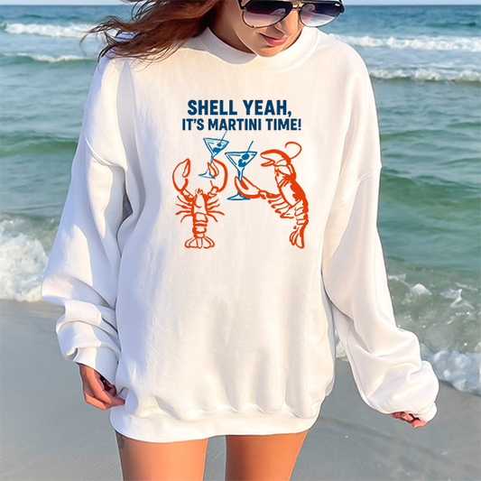 Martini Lobsters Transfer - T-SHIRT SIZE